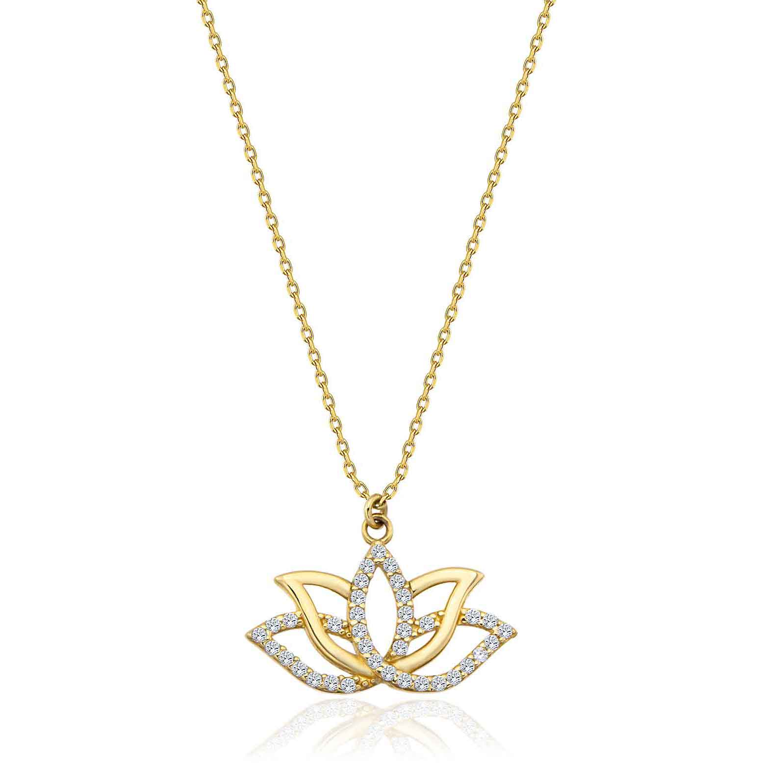 Altın Lotus Kolye