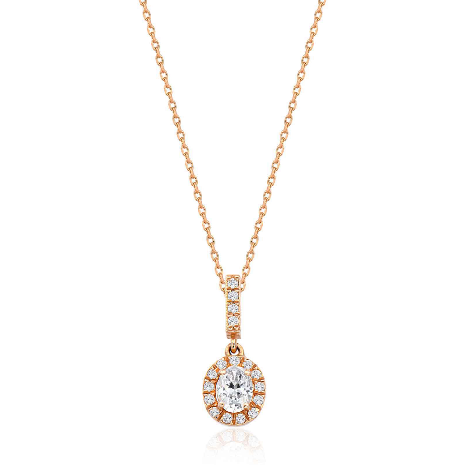 Pırlanta Rose Kolye 0.38 Karat
