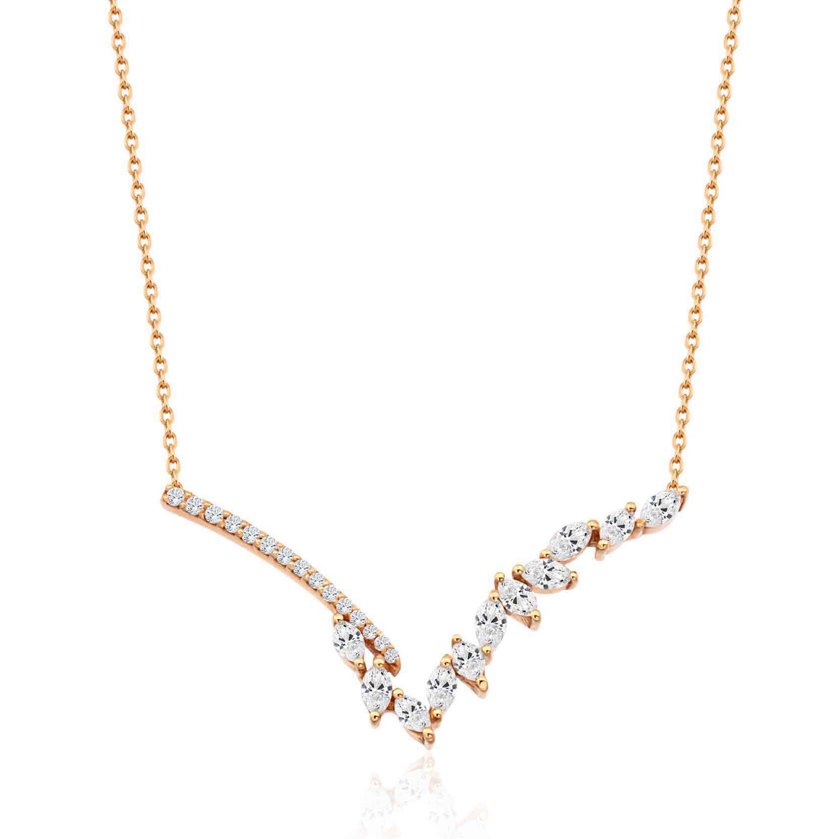 Pırlanta Rose Kolye 0.63 Karat