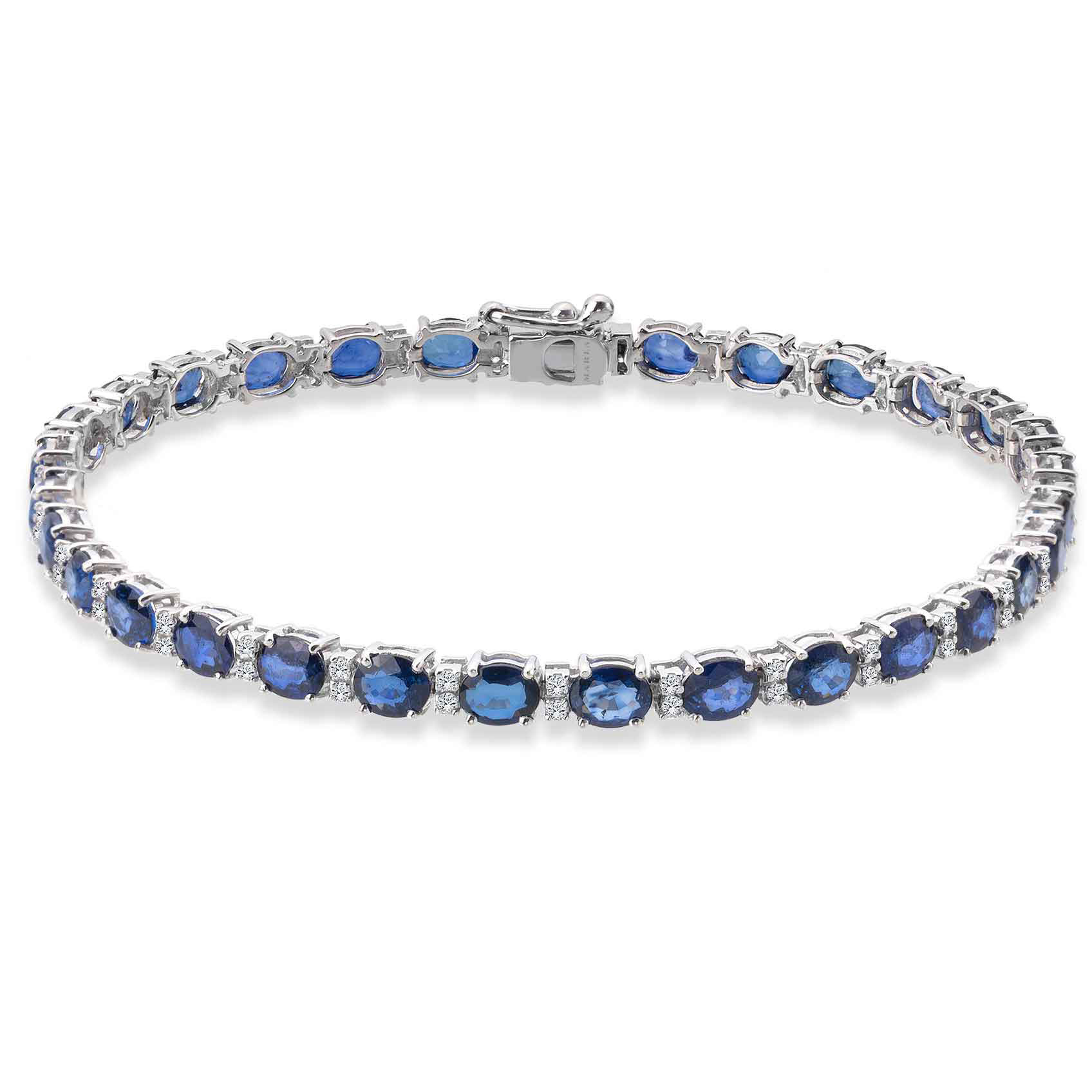 Pırlantalı Safir Bileklik 10 Karat