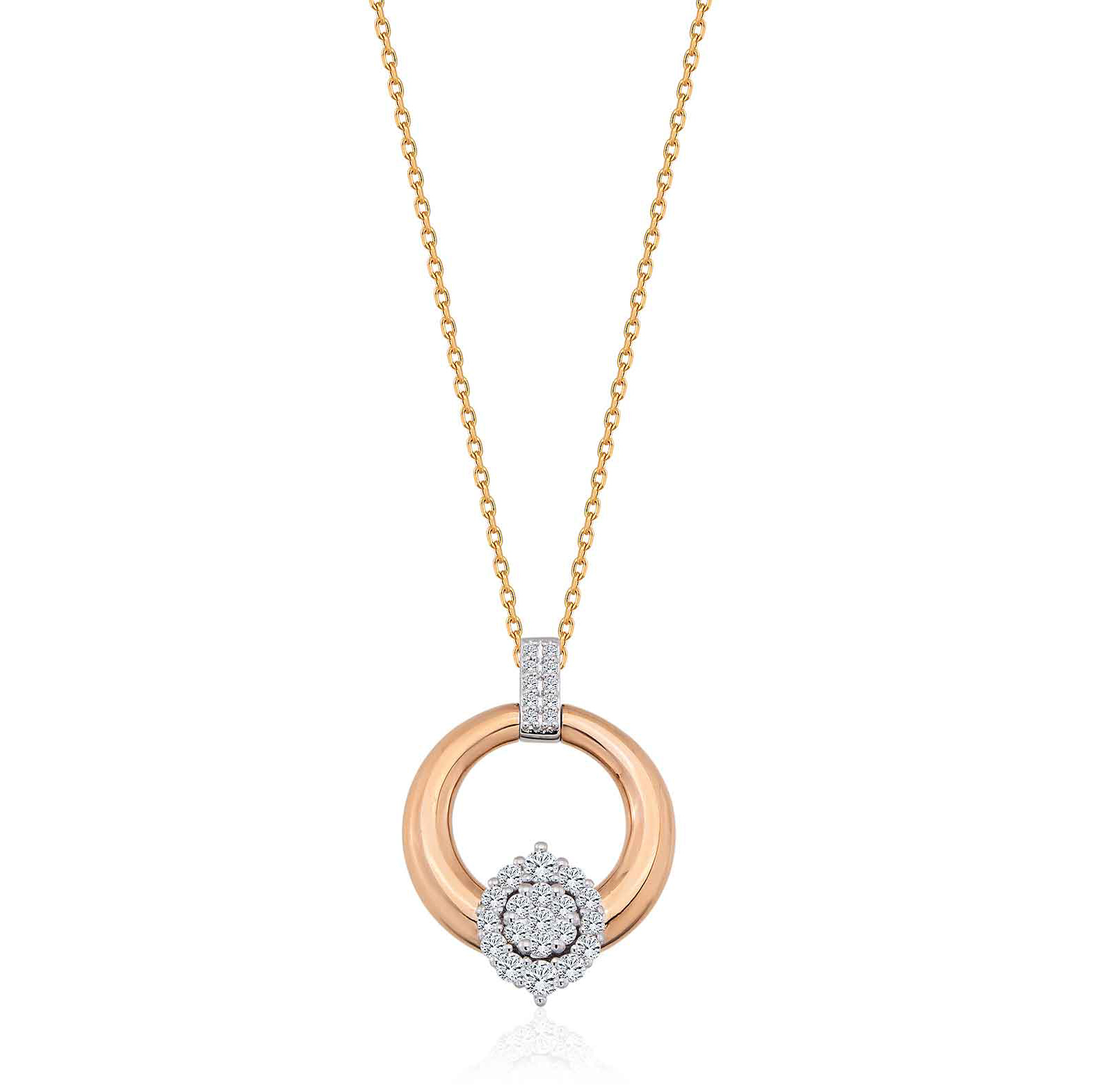 Pırlanta Rose Kolye 0.35 Karat 