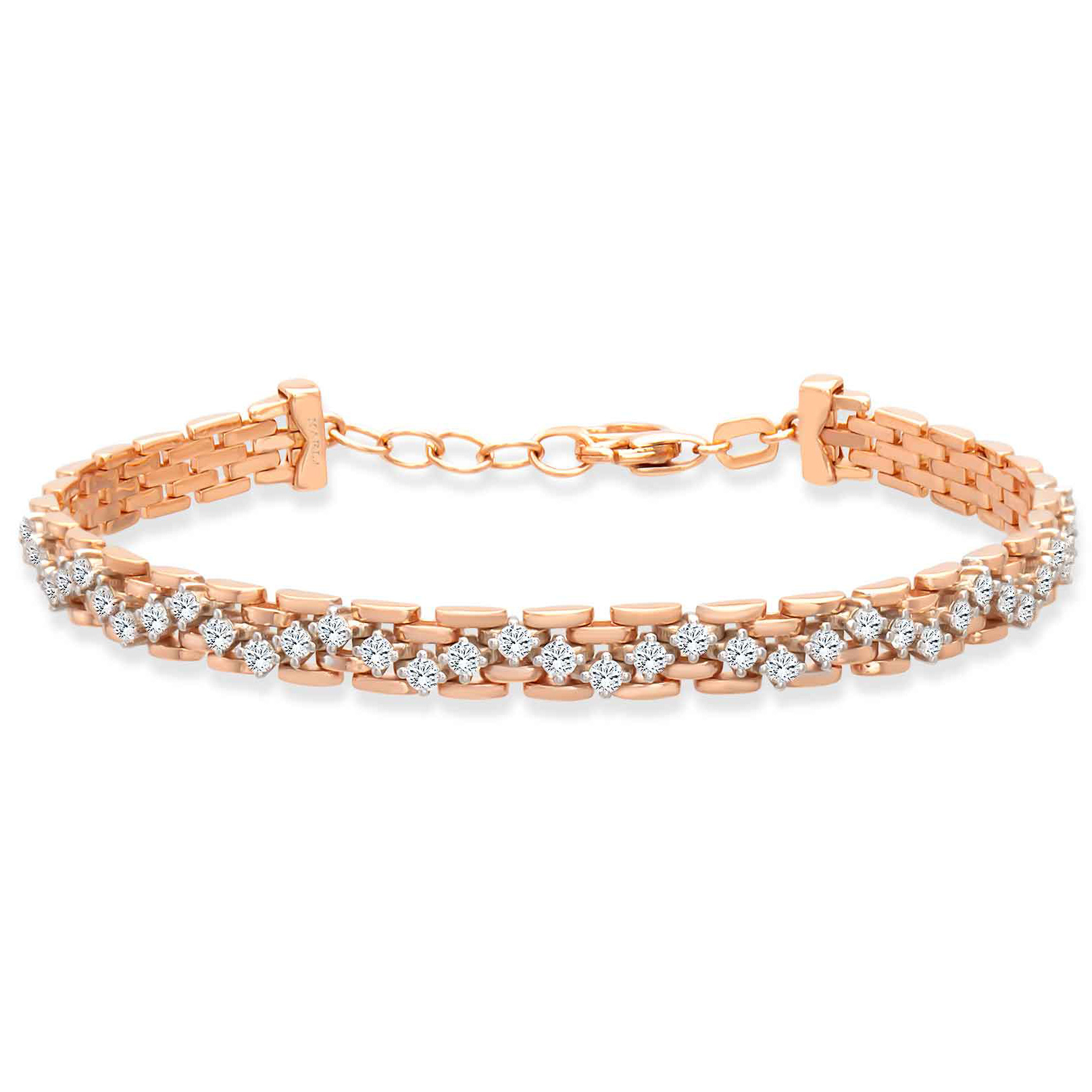 Pırlanta Detaylı Rose Kelepçe 0.60 Karat 