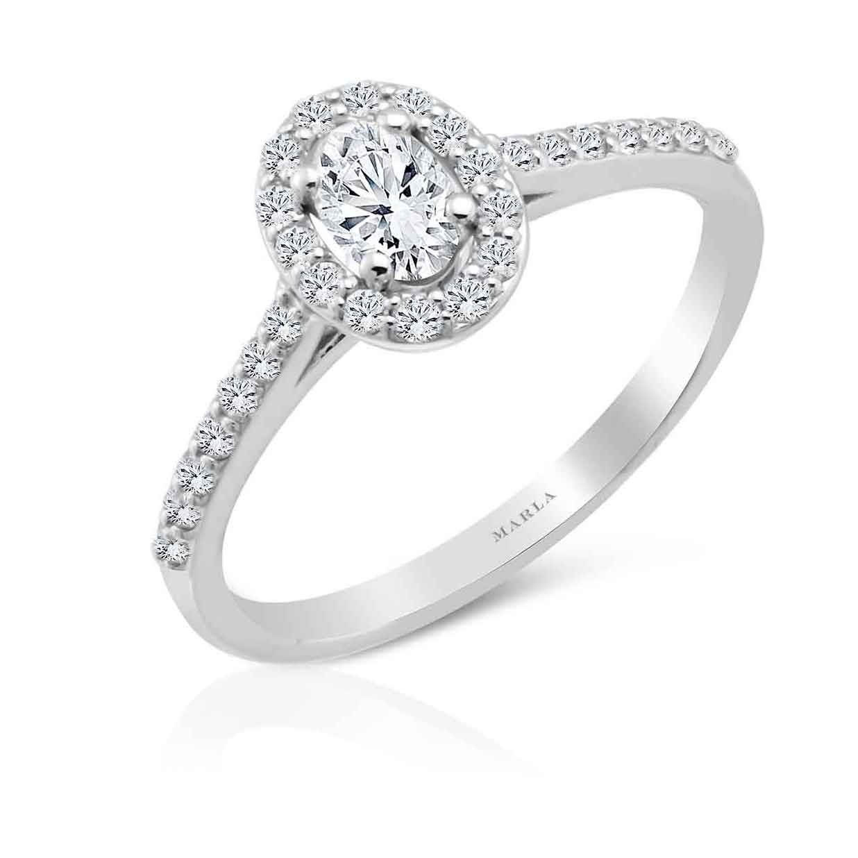 Pırlanta Oval Tektaş Yüzük 0.48 Karat